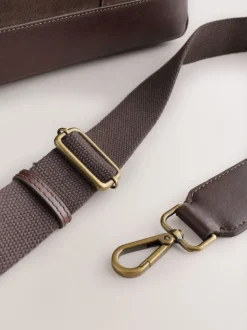 Chocolate Brown Suede Briefcase
