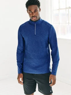 Cobalt Blue Active Training Gym Quarter Zip Sweater