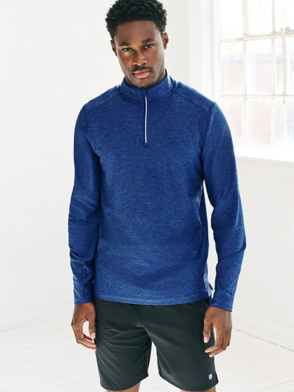 Cobalt Blue Active Training Gym Quarter Zip Sweater