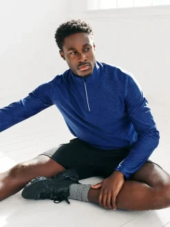 Cobalt Blue Active Training Gym Quarter Zip Sweater