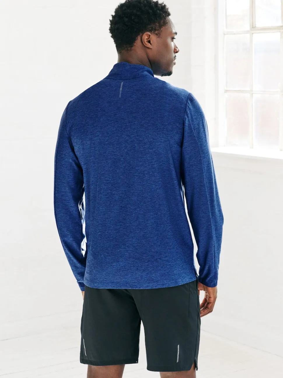 Cobalt Blue Active Training Gym Quarter Zip Sweater