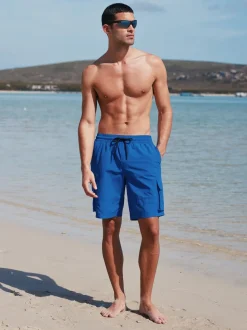 Cobalt Blue Cargo Swim Shorts