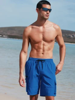 Cobalt Blue Cargo Swim Shorts