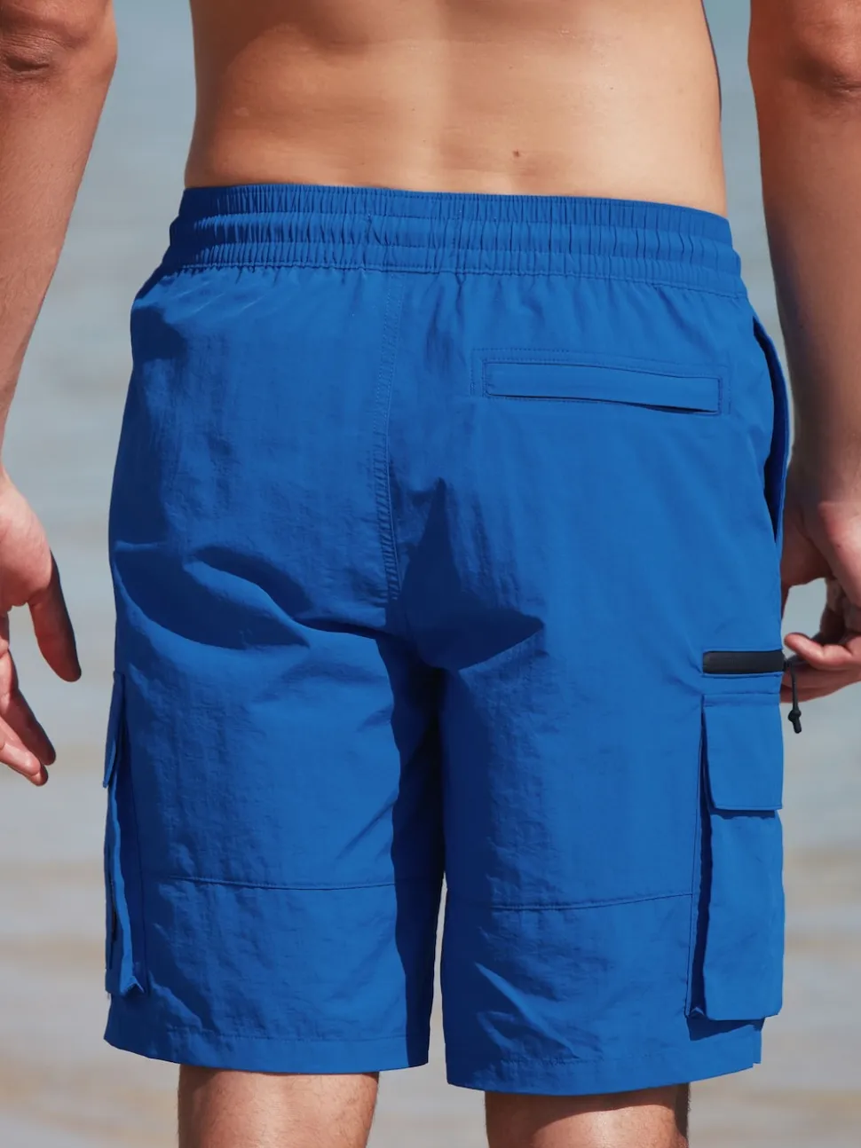 Cobalt Blue Cargo Swim Shorts