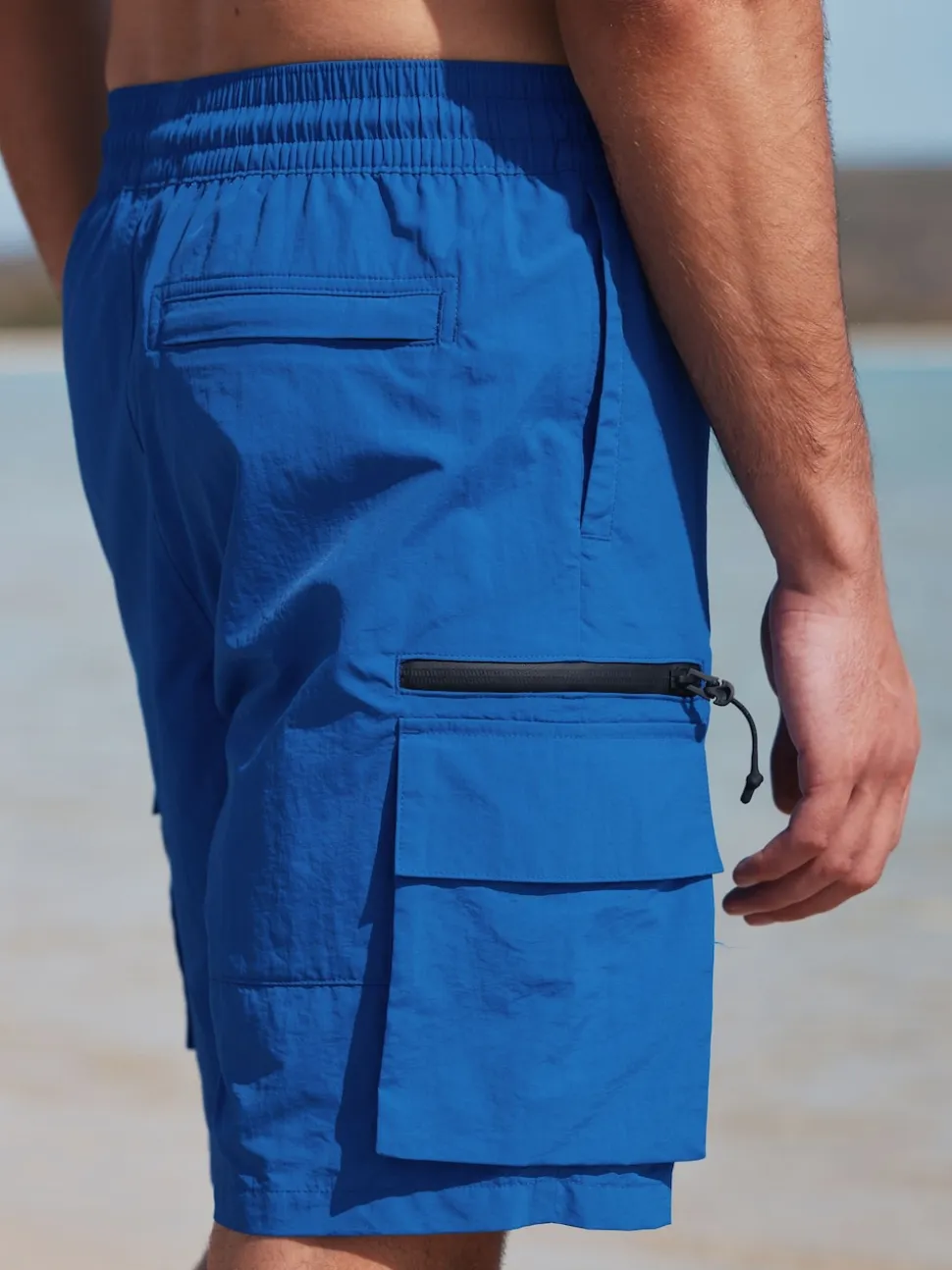 Cobalt Blue Cargo Swim Shorts