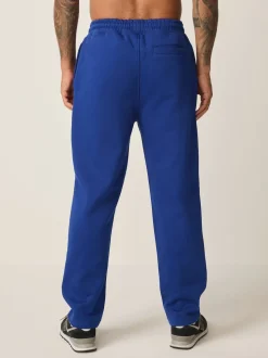 Cobalt Blue Straight Fit Brushback Heavyweight Joggers