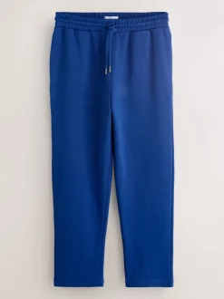 Cobalt Blue Straight Fit Brushback Heavyweight Joggers
