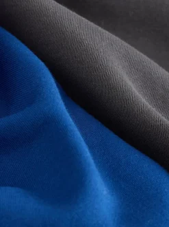 Cobalt Blue/Slate Grey Cotton Rich Jersey Overhead Hoodies 2 Pack