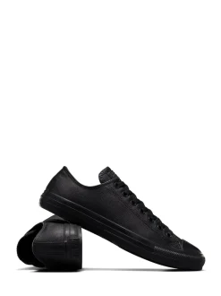 Converse Black Leather Chuck Ox Trainers