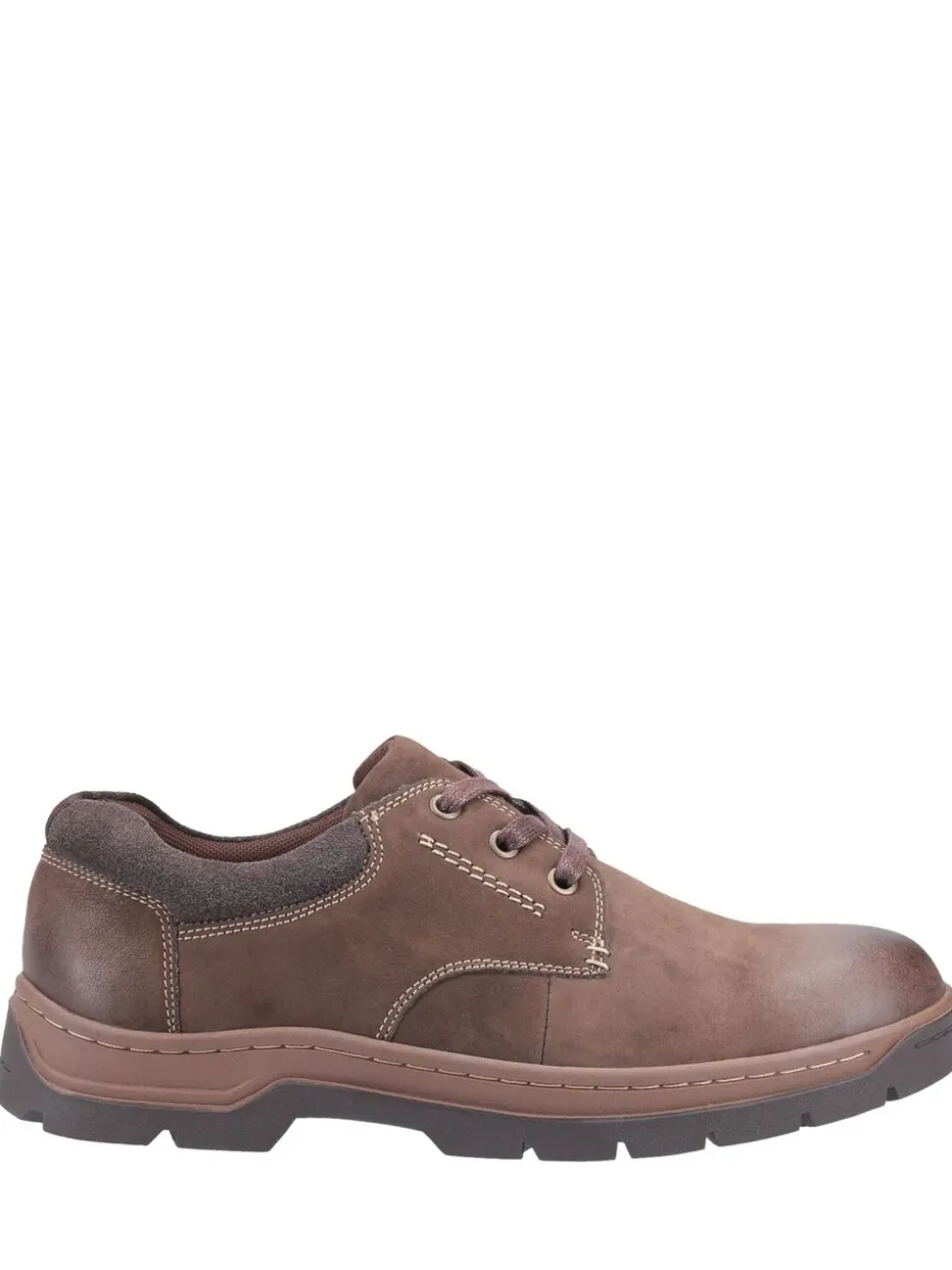 Cotswolds Thickwood Burnished Leather Casual Brown Shoes