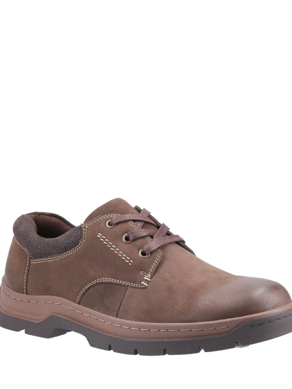 Cotswolds Thickwood Burnished Leather Casual Brown Shoes