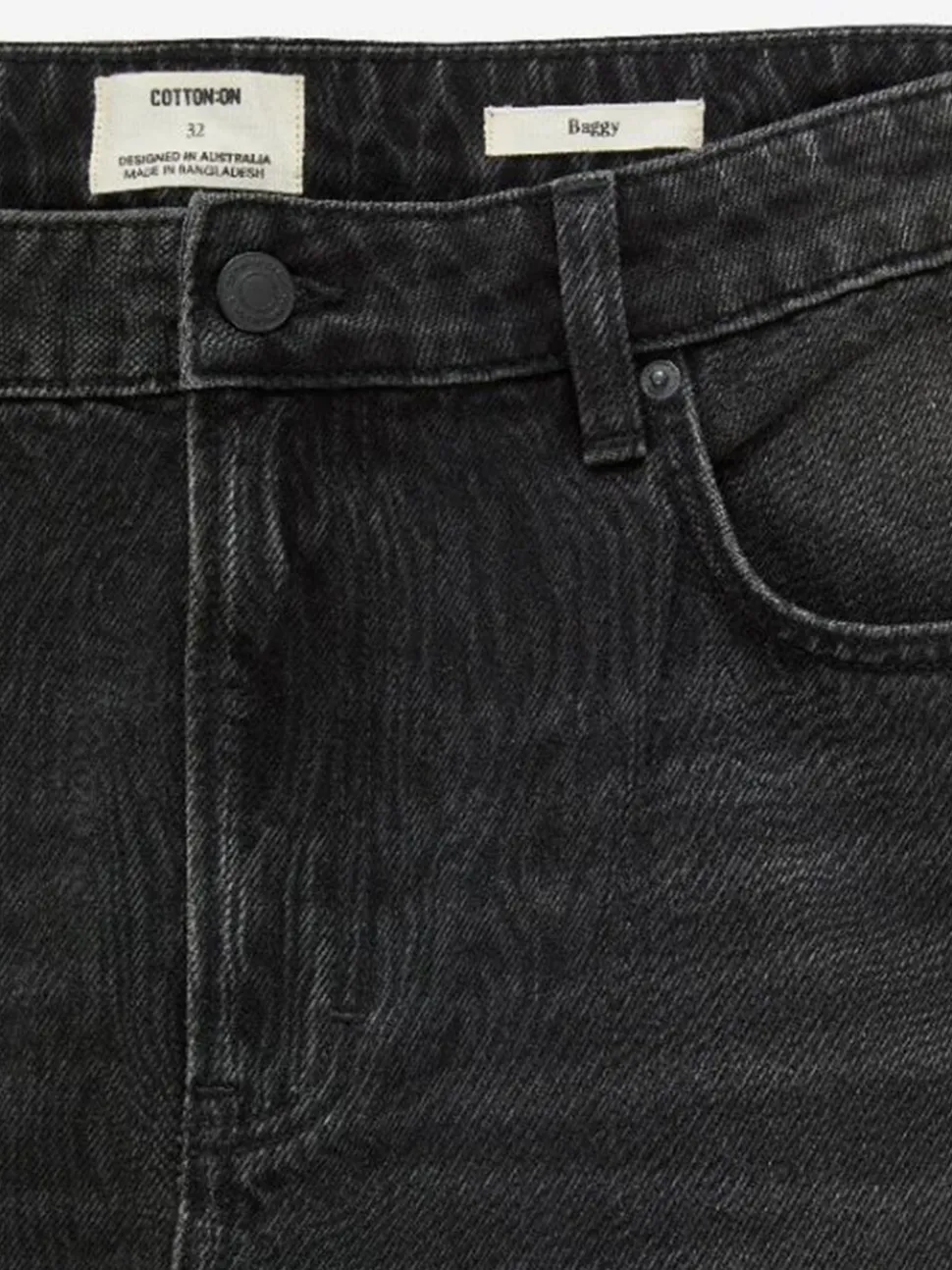 Cotton On Black Baggy Jeans
