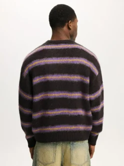 Cotton On Black Box Fit Fuzzy Crew Neck Knit Jumper