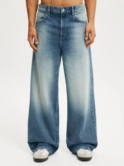 Cotton On Blue/White Super Baggy Jeans