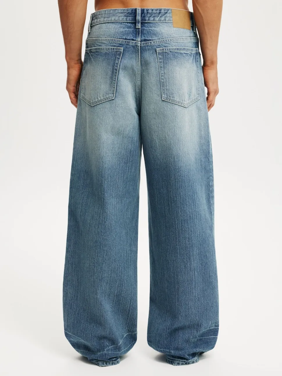 Cotton On Blue/White Super Baggy Jeans