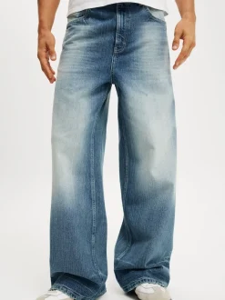 Cotton On Blue/White Super Baggy Jeans