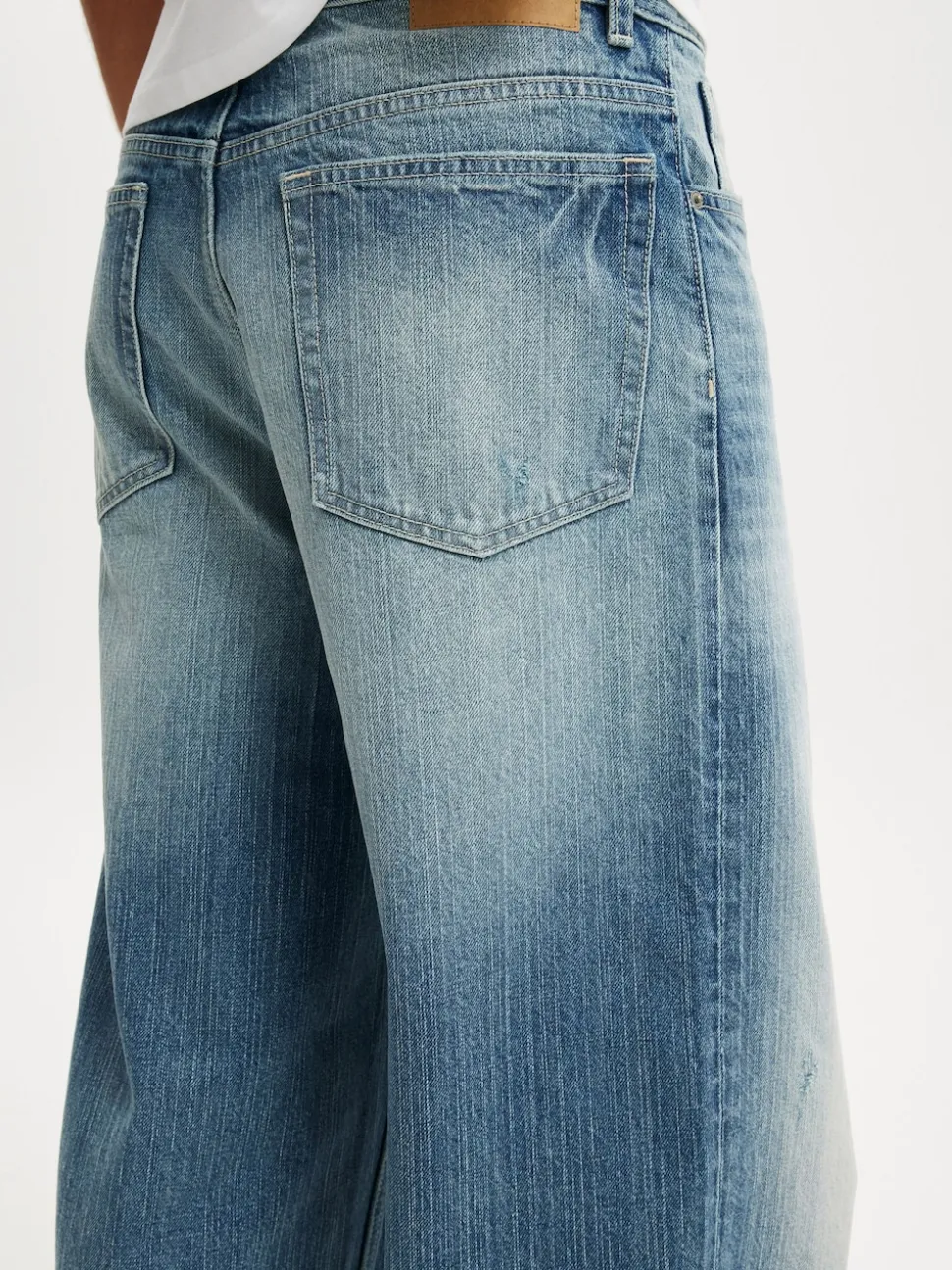 Cotton On Blue/White Super Baggy Jeans
