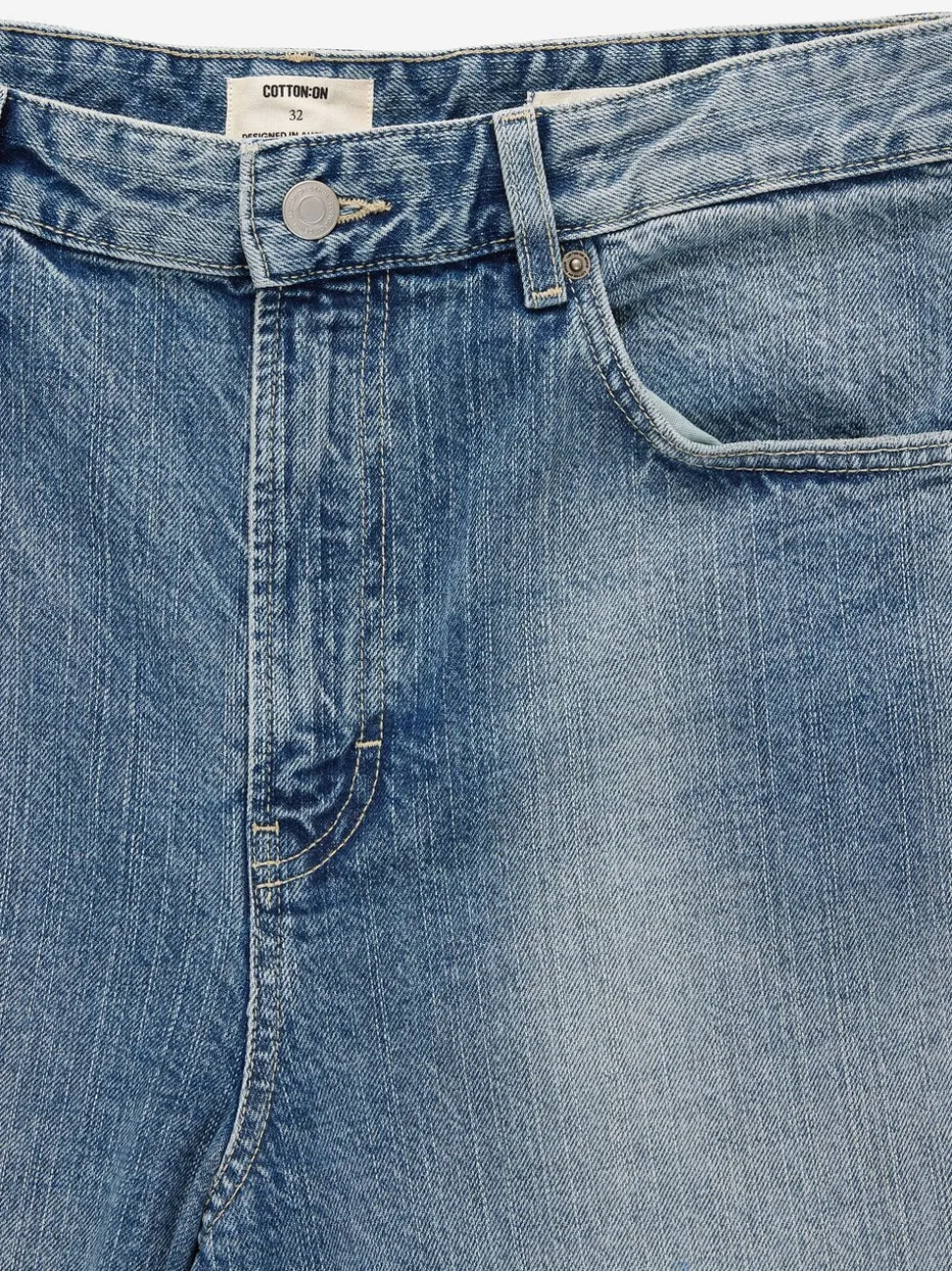 Cotton On Blue/White Super Baggy Jeans