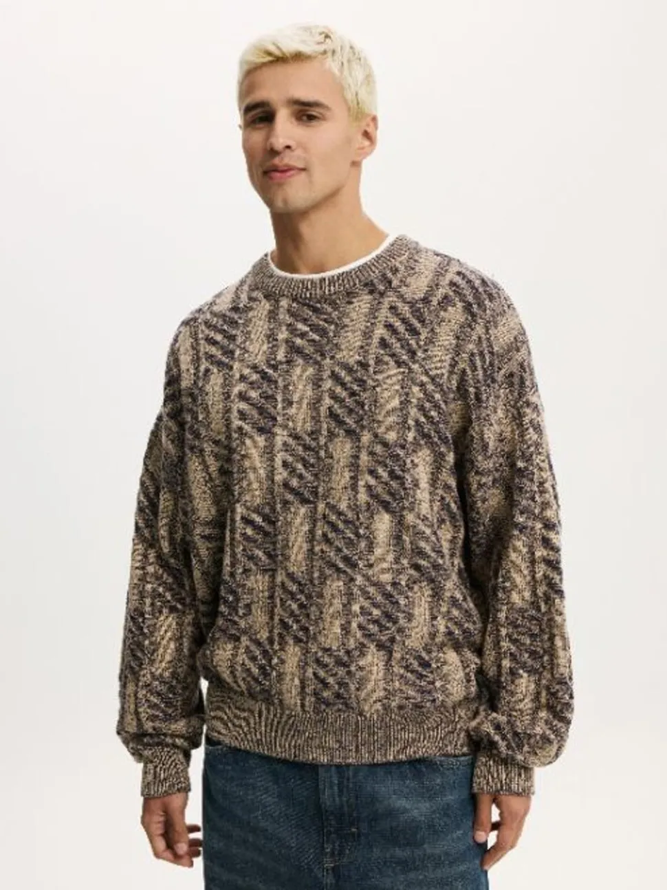 Cotton On Brown Garage Knit Jumper