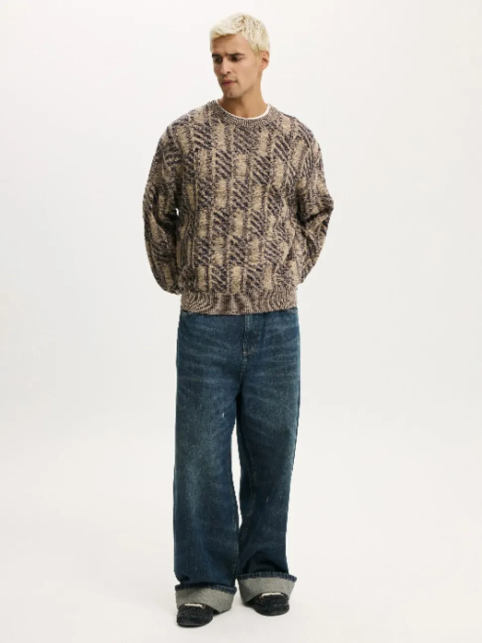Cotton On Brown Garage Knit Jumper