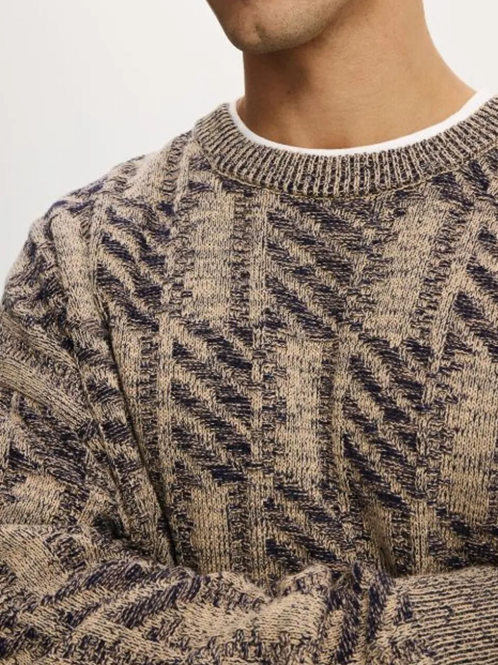 Cotton On Brown Garage Knit Jumper