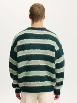 Cotton On Green Box Fit Fuzzy Crew Neck Knit Jumper