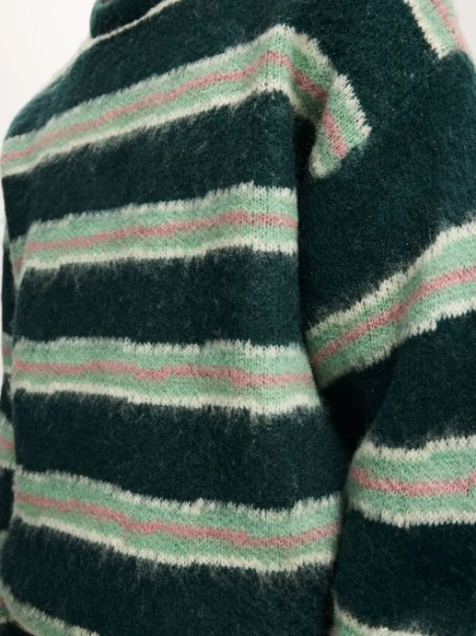 Cotton On Green Box Fit Fuzzy Crew Neck Knit Jumper
