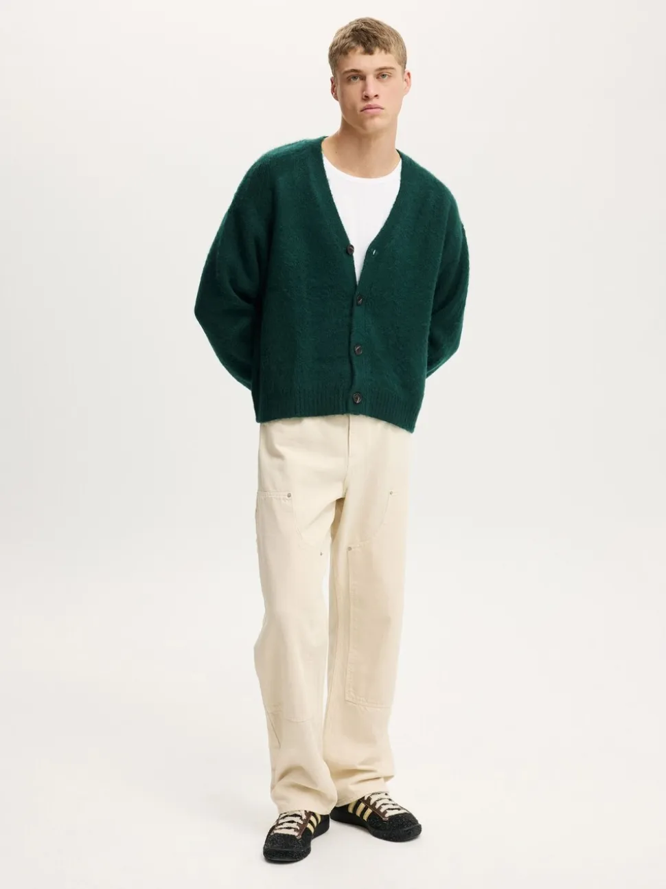 Cotton On Green Cropped Cardigan