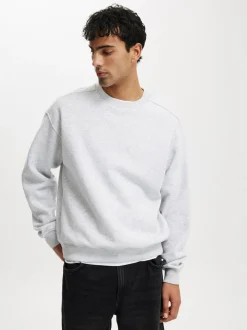 Cotton On Grey Box Fit Crew Sweater
