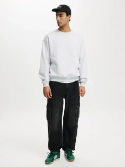 Cotton On Grey Box Fit Crew Sweater