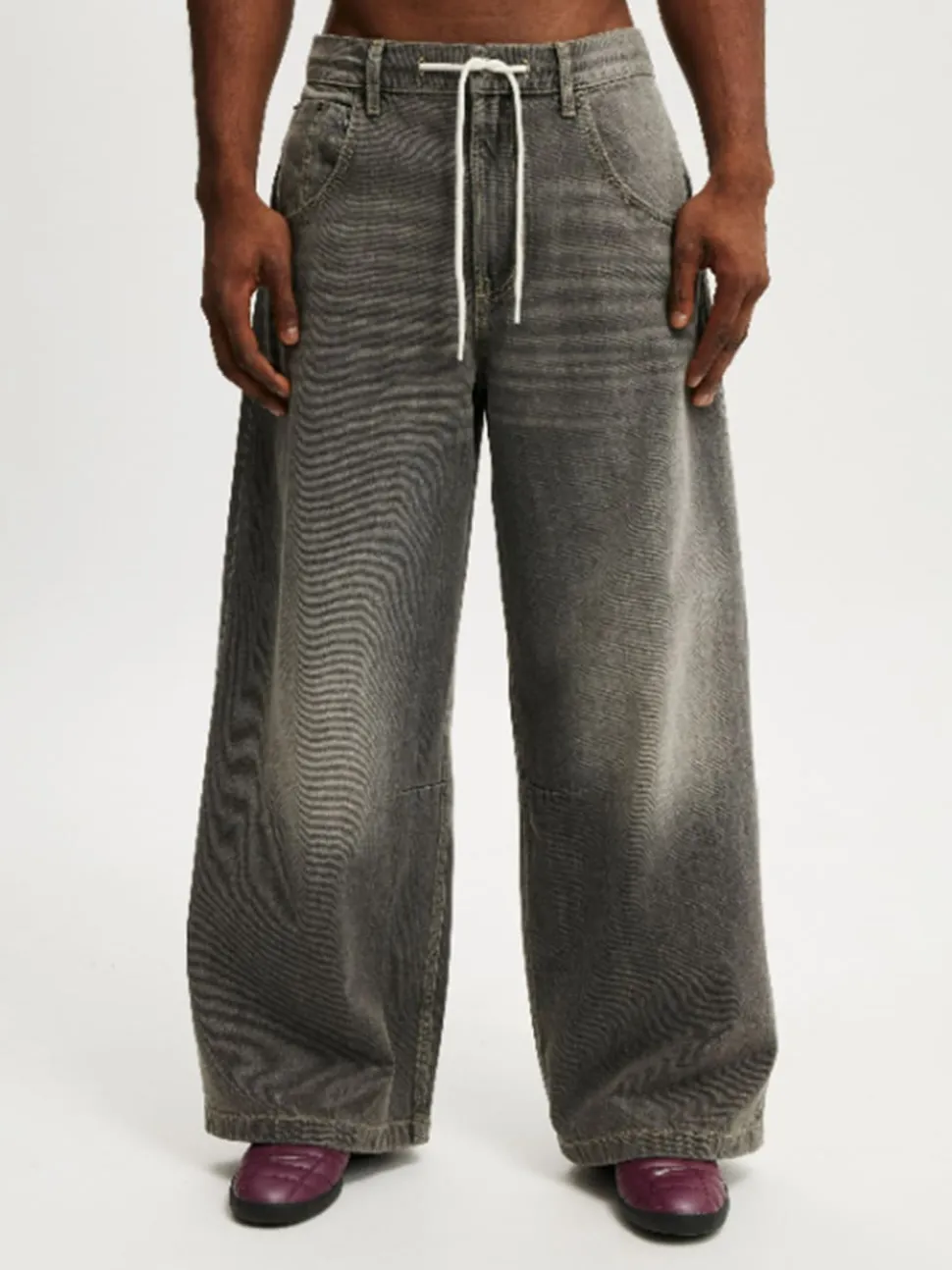 Cotton On Grey Y2K Super Baggy Jeans