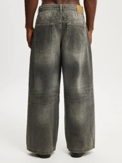 Cotton On Grey Y2K Super Baggy Jeans
