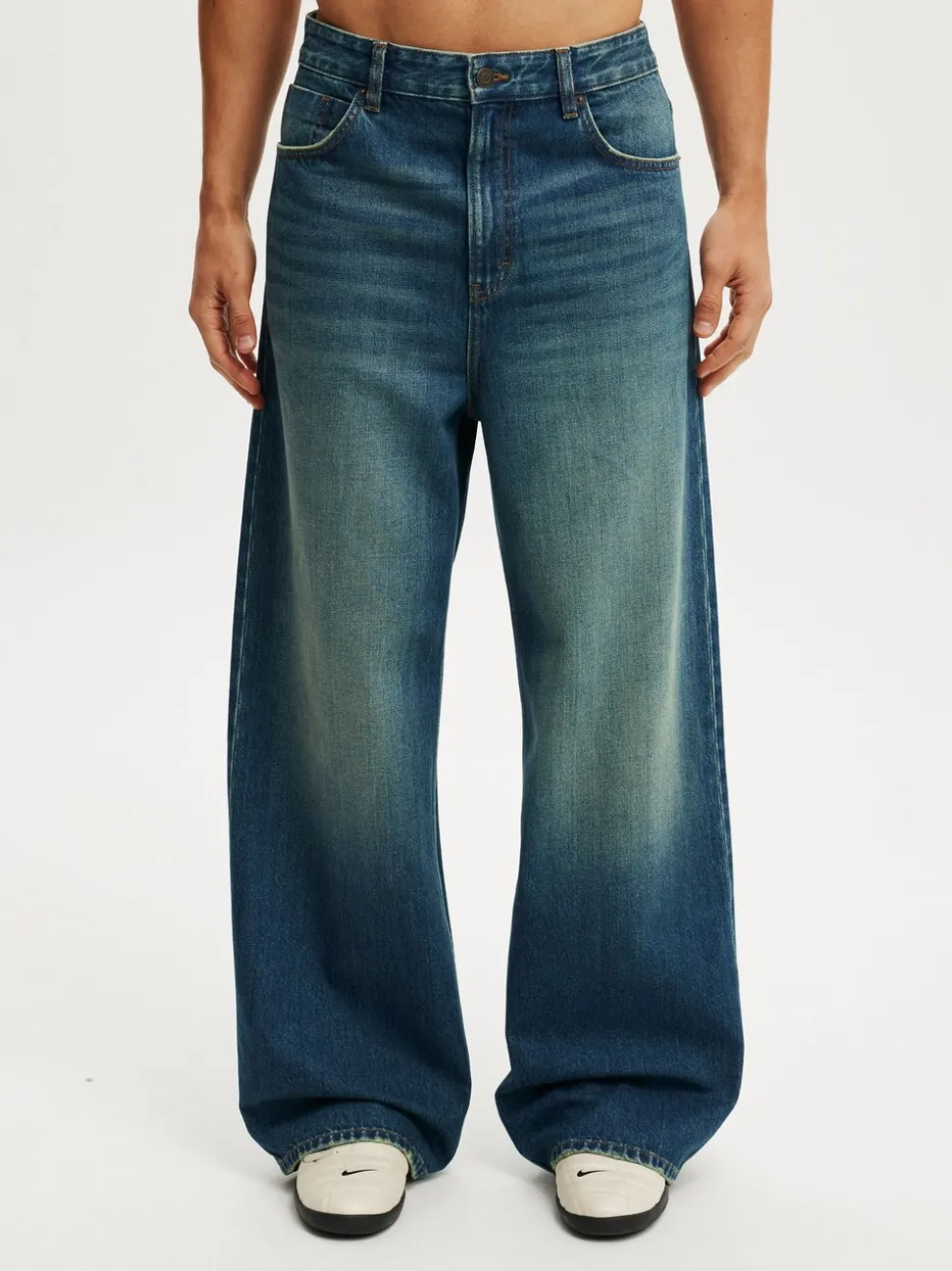 Cotton On Mid Blue Super Baggy Jeans