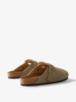 Cotton On Natural Closed Toe Buckle Slide Shoes