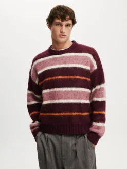 Cotton On Red Box Fit Fuzzy Crew Neck Knit Jumper