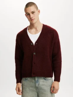 Cotton On Red Cropped Cardigan