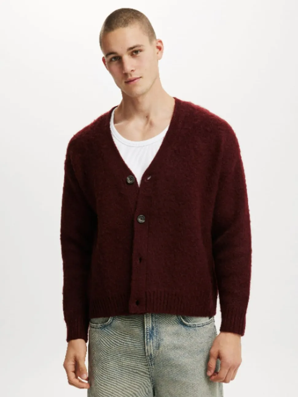 Cotton On Red Cropped Cardigan