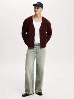 Cotton On Red Cropped Cardigan