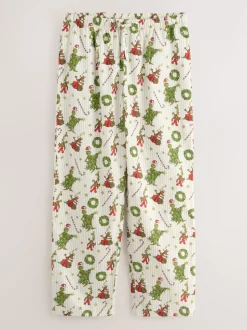 Cream Grinch Matching Family Christmas Button Through Pyjamas