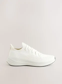 Cream Knitted Trainers