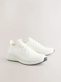 Cream Knitted Trainers