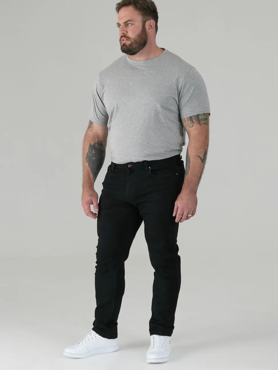 D555 Black chrome CEDRIC Tapered Fit Stretch Jeans
