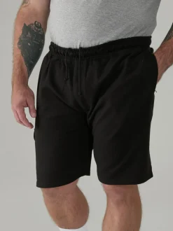 D555 Black JOHN Lightweight Fleece Cotton Cargo Shorts With Zipper Pockets