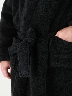 D555 Black Newquay 1 Supersoft Dressing Gown With Hood