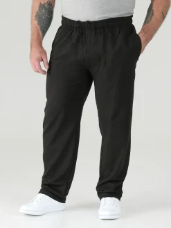D555 Black RORY Lightweight Fleece Jogging Bottom With Open Hem And Zipper Pockets