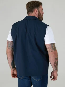 D555 Blue ENZO Multi Pocket Waistcoat