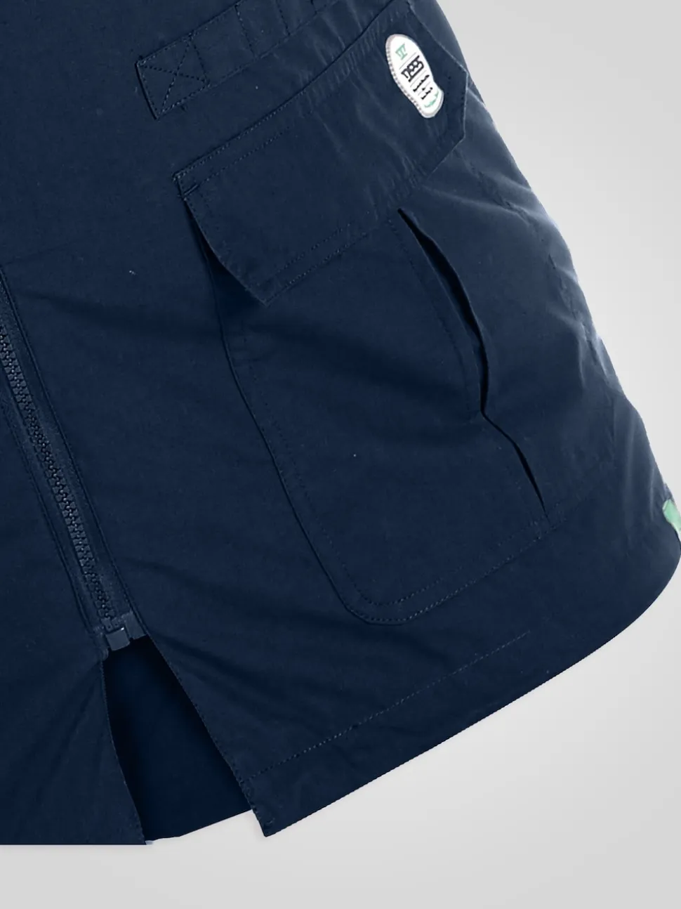D555 Blue ENZO Multi Pocket Waistcoat