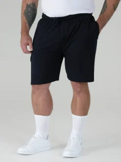 D555 Blue JOHN Lightweight Fleece Cotton Cargo Shorts With Zipper Pockets