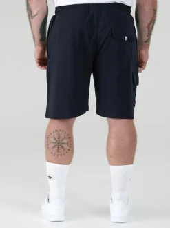 D555 Blue JOHN Lightweight Fleece Cotton Cargo Shorts With Zipper Pockets