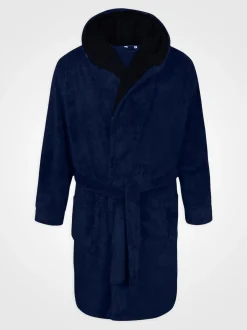 D555 Blue Newquay 1 Supersoft Dressing Gown With Hood